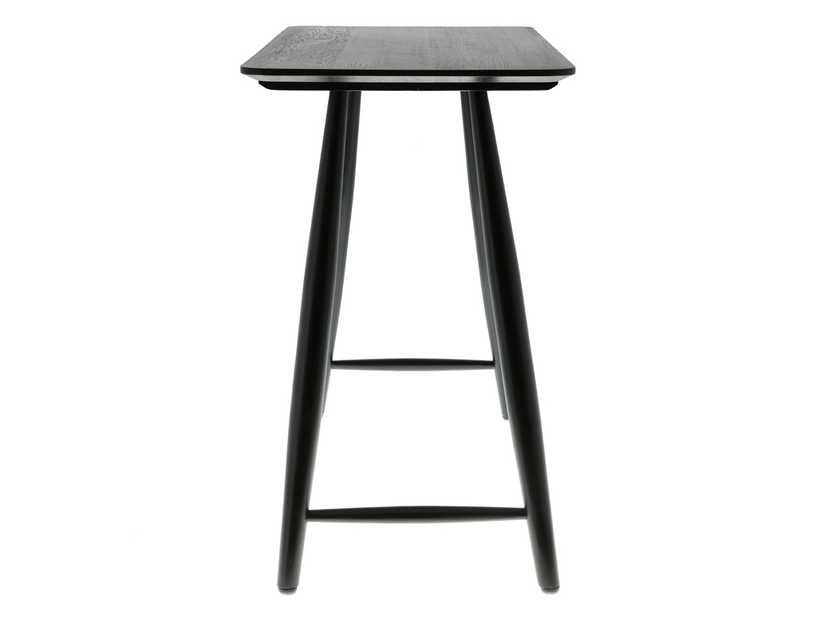 Bast houten bureau zwart - 100 x 44,5 cm