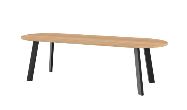 Studio HENK tafel New Co Plat Ovaal, zwart frame - Smart Collectie
