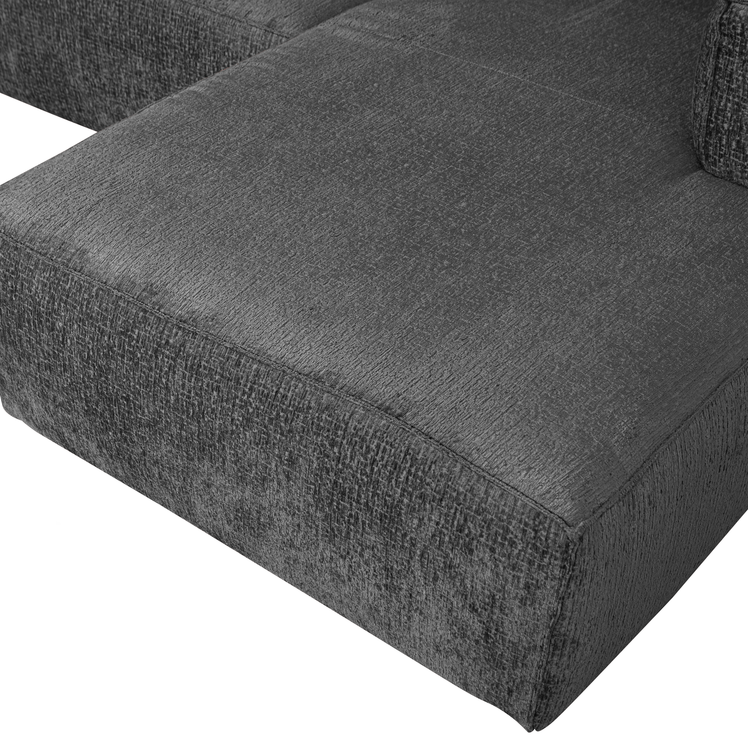 Bean hoekbank rechts chenille velvet taupe