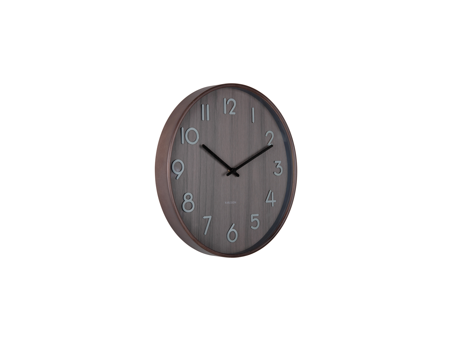 Wandklok Pure bruin lindehout small