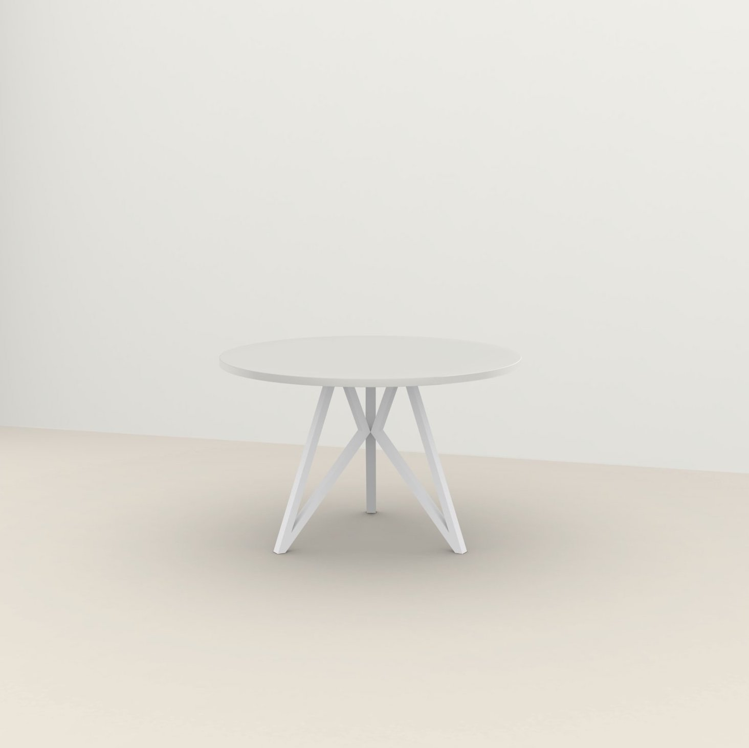 Studio HENK tafel Butterfly Rond Tripod - wit frame, HPL Fenix bianco kos