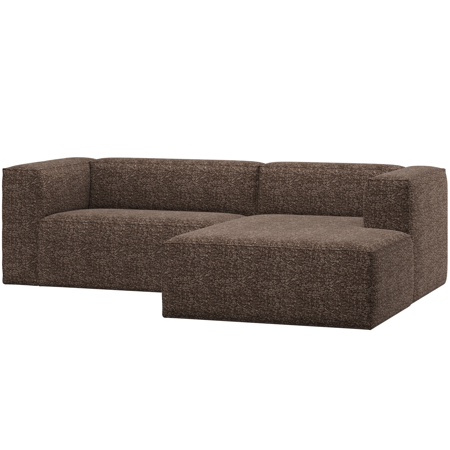 Bean chaise longue bank rechts chenille velvet taupe