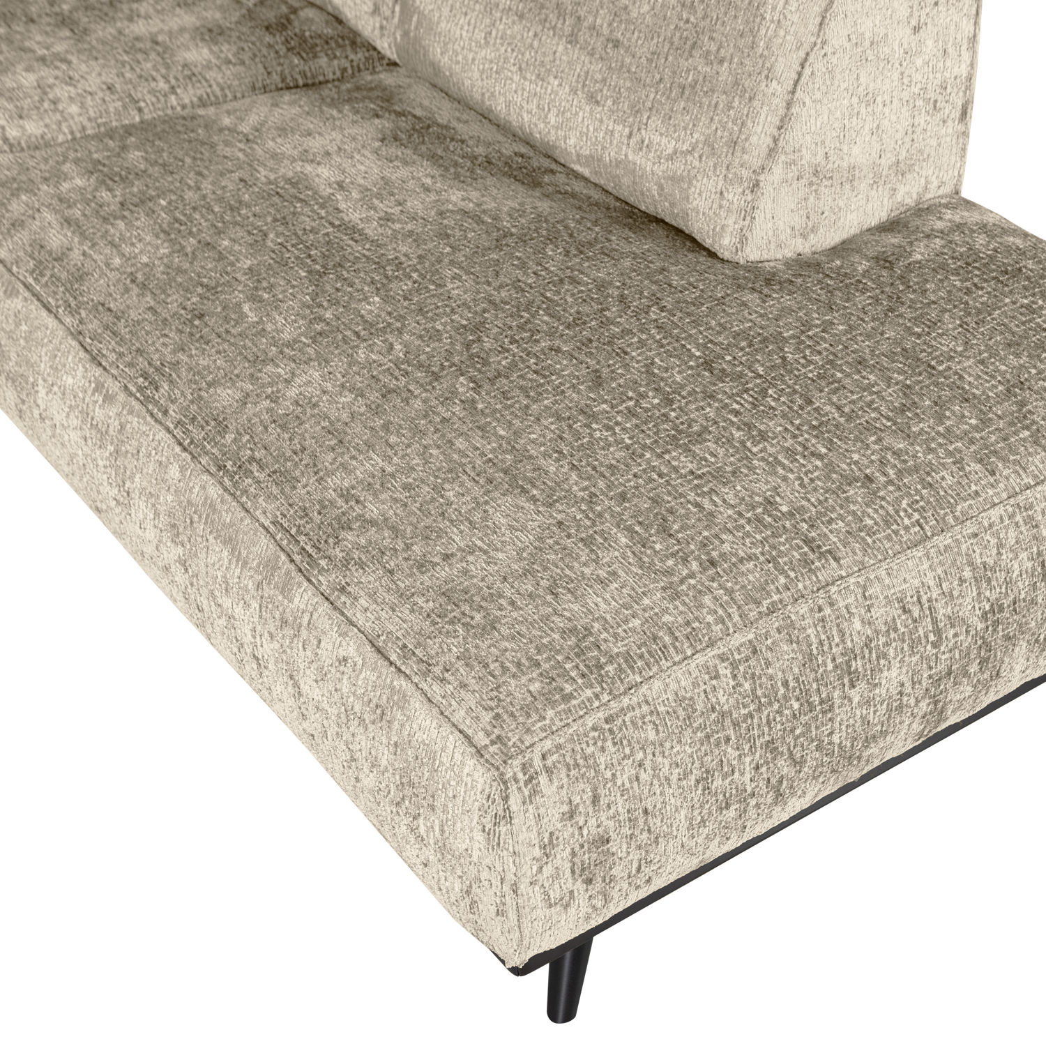 Statement hoekbank rechts chenille velvet terra