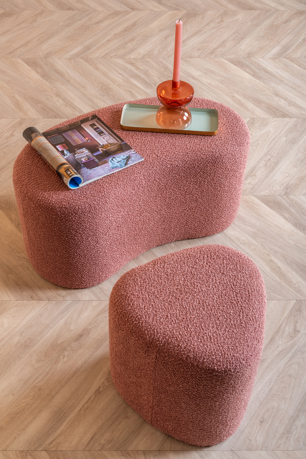 Pouf Ada wave bouclé