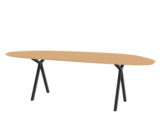 Studio HENK tafel Slim X-type Blob (organisch), zwart frame - Smart Collectie