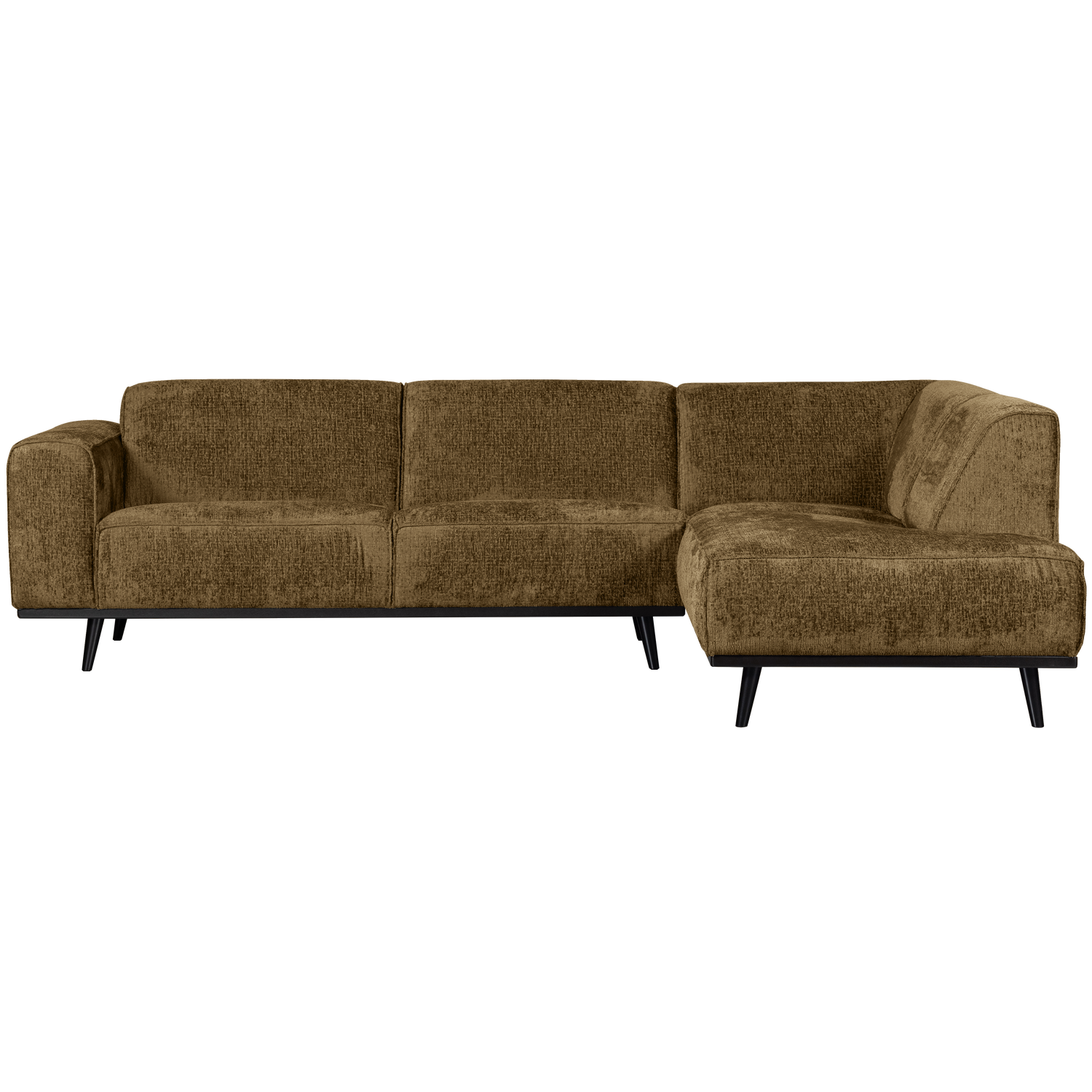 Statement hoekbank rechts chenille velvet terra