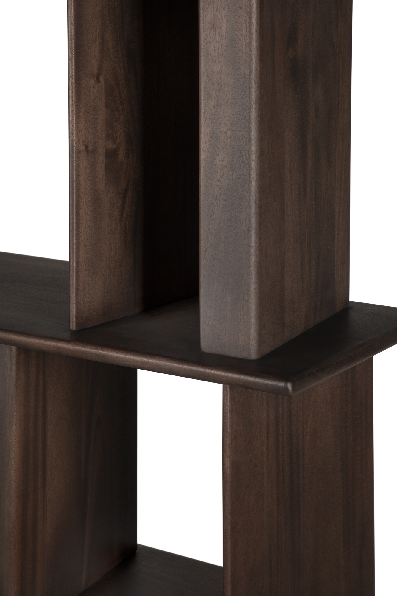 Vakkenkast Block rek - mahonie espresso - 120x33x207