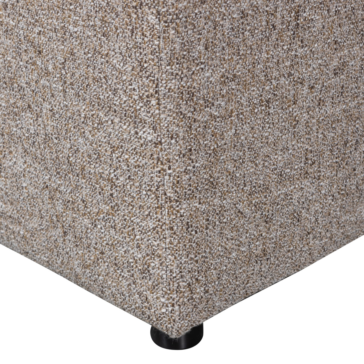 Allure hocker geweven stof donkerbruin melange