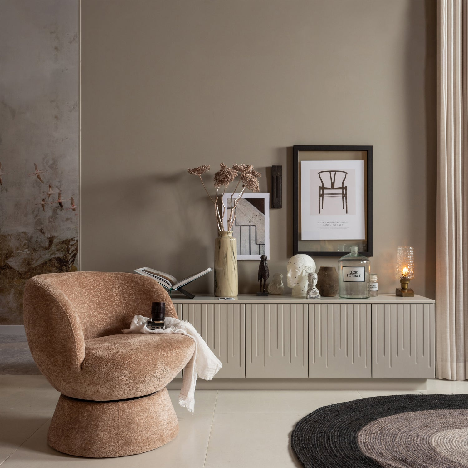 Shuffle draaifauteuil grijs melange