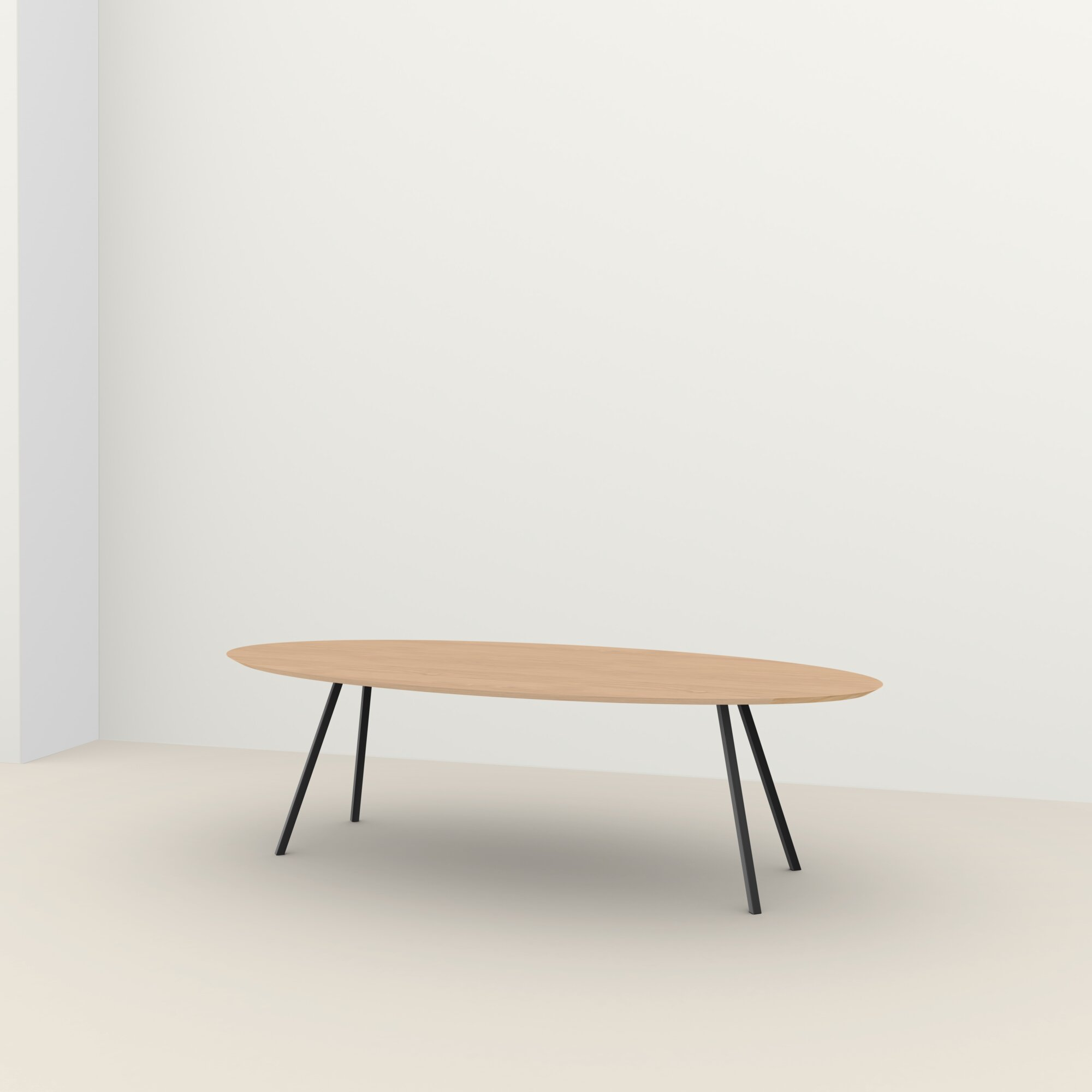 Studio HENK tafel Slim Co Ovaal, zwart frame - Smart Collectie