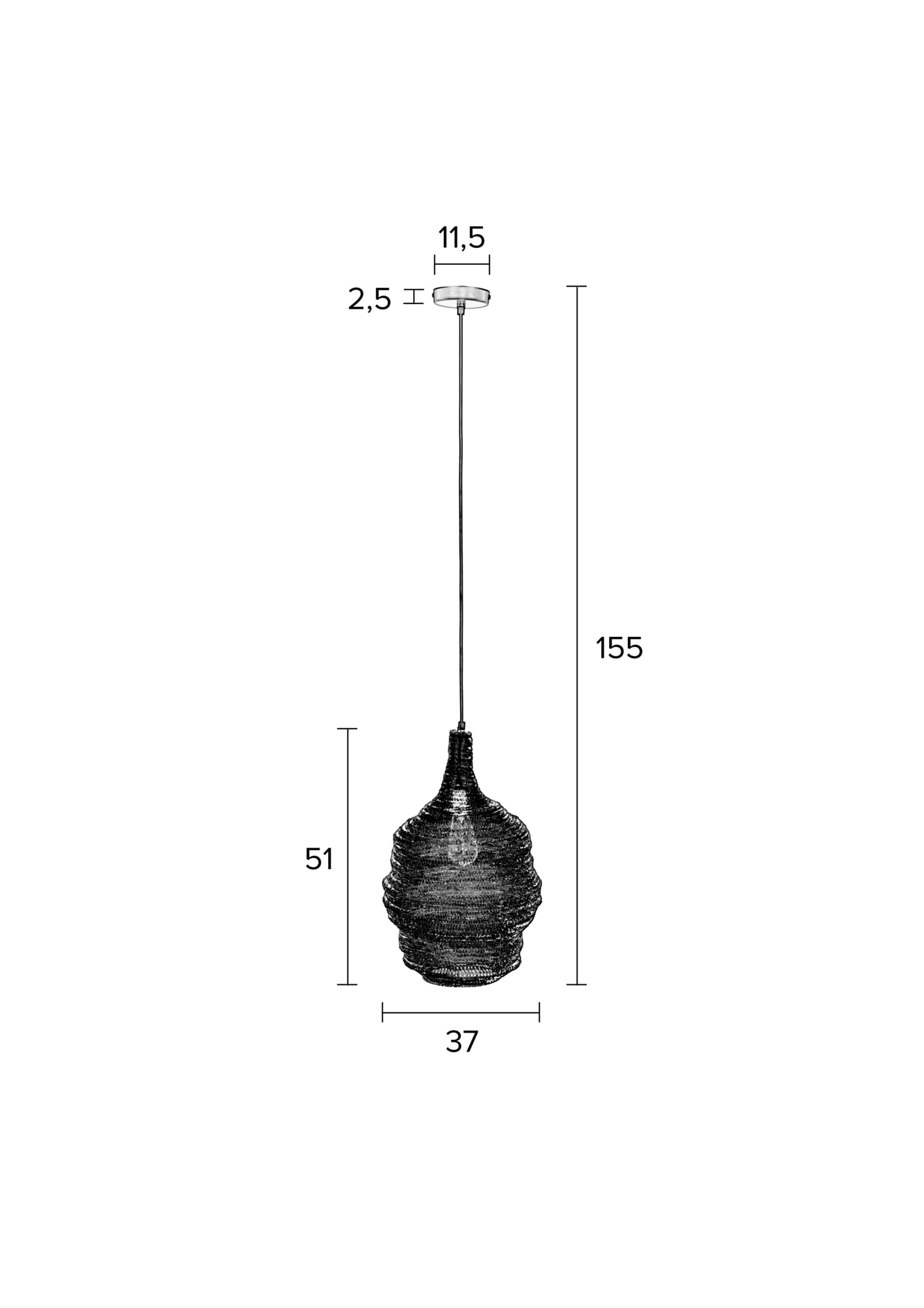Housecraft living Lena Hanglamp
