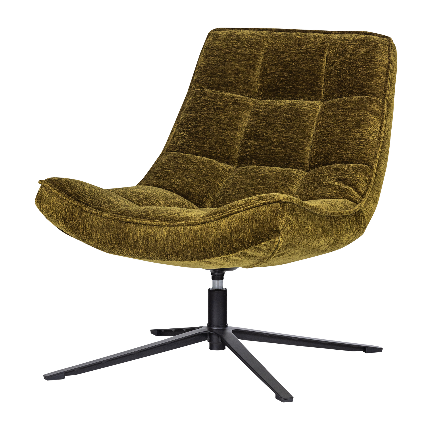 Maudi draaifauteuil chenille structuur groen