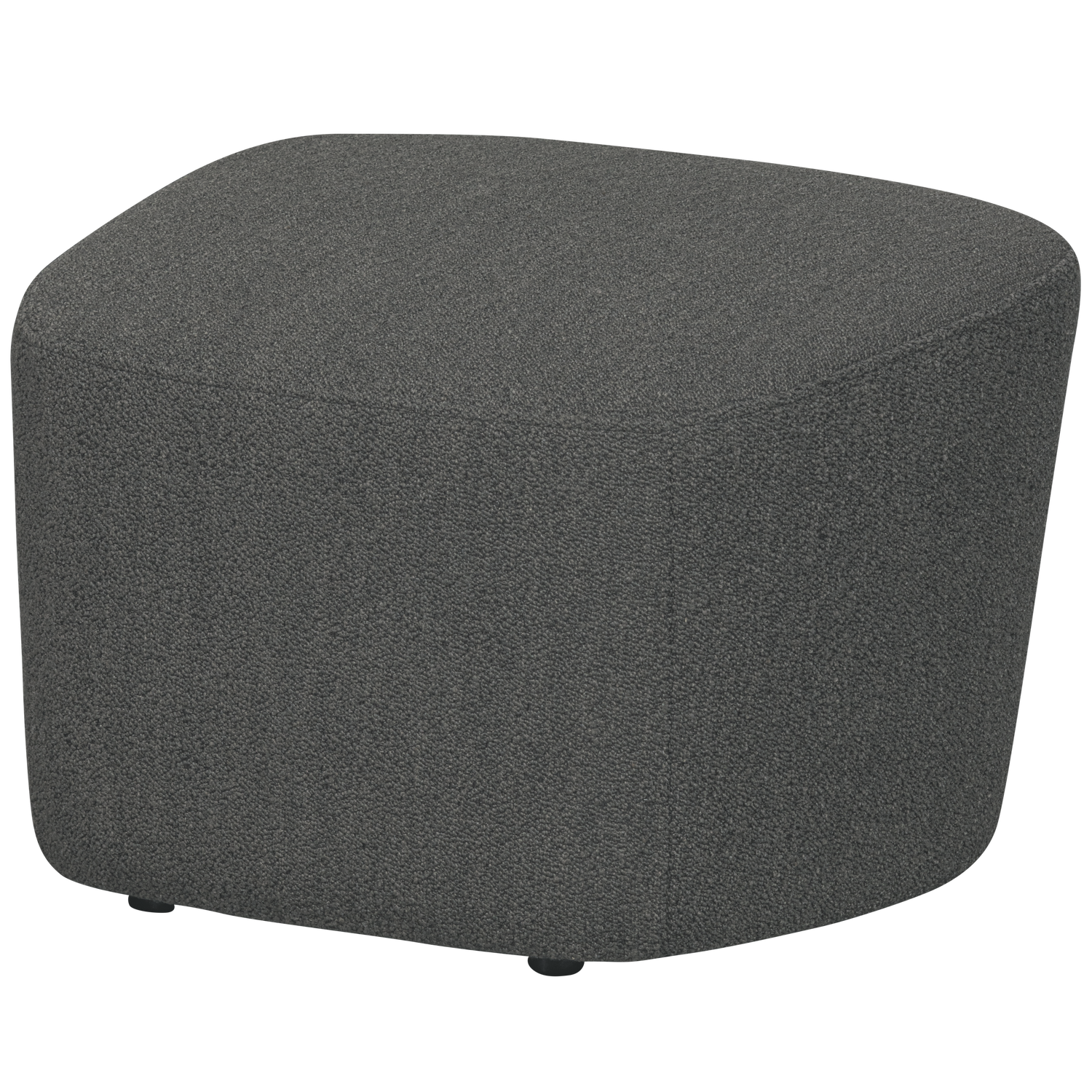 Lofty hocker boucle staalgrijs