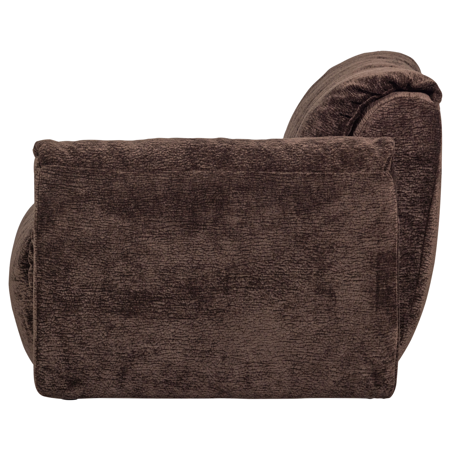 Baggy 1-zits element met arm rechts geweven chenille bruin