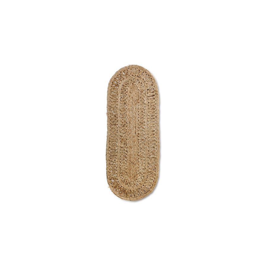 Soleil jute runner oval (60x165cm)