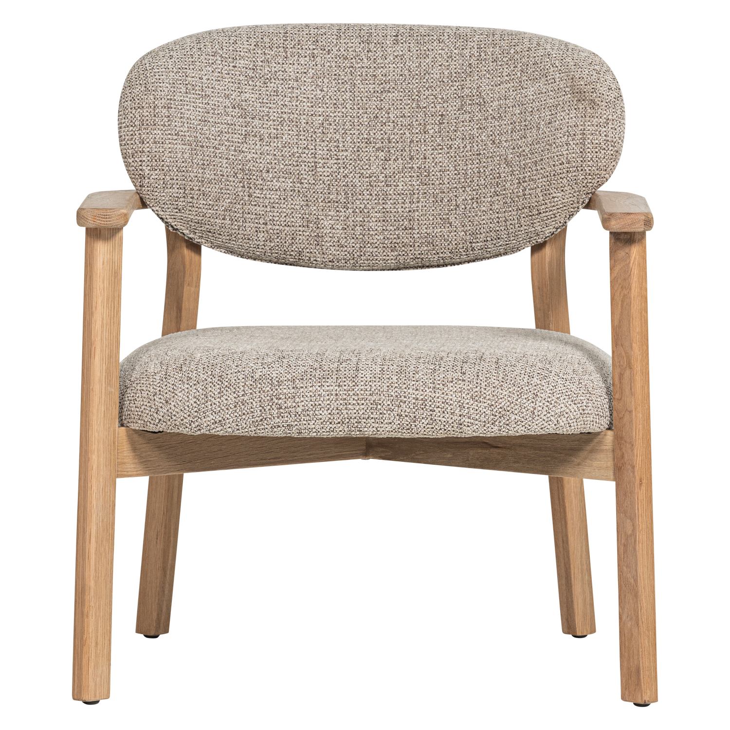 Udar fauteuil naturel met houten frame naturel