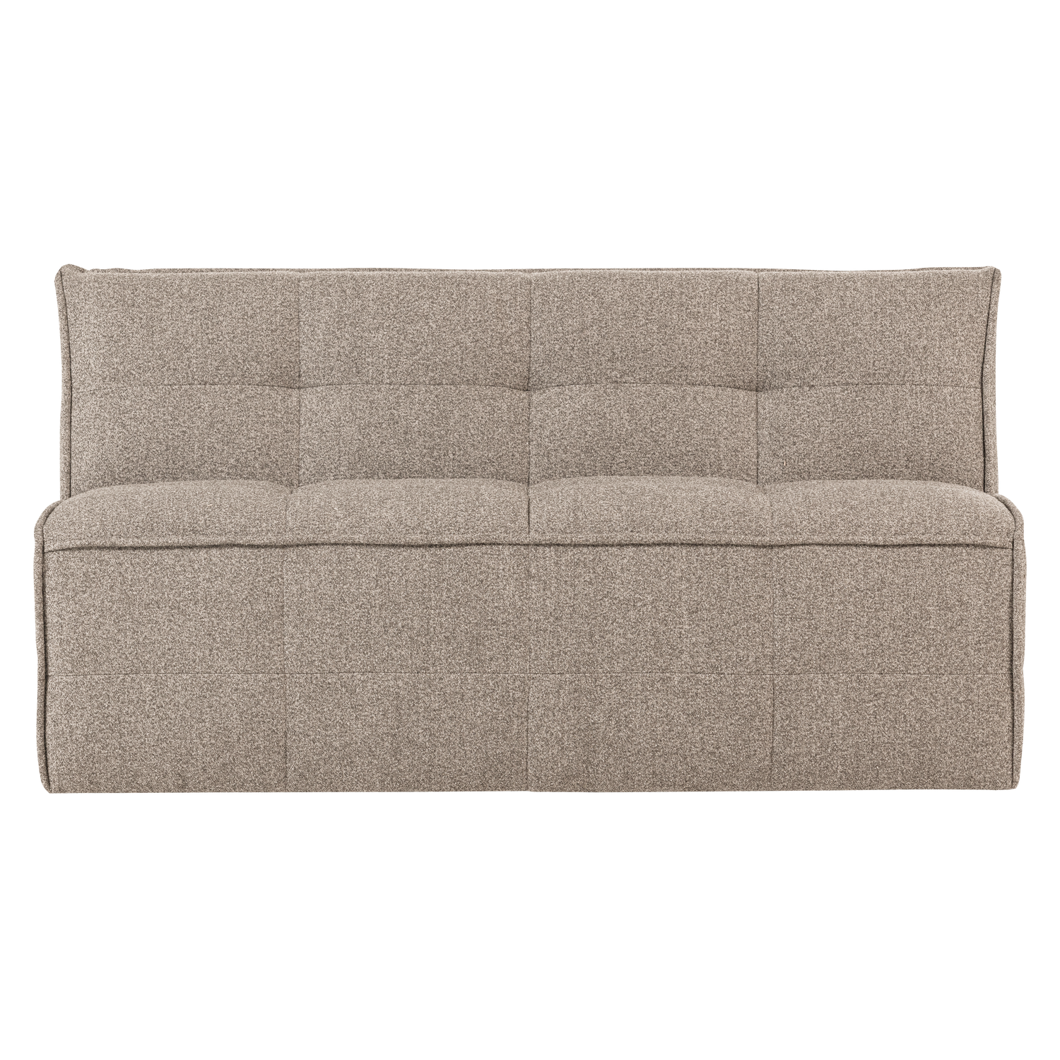 Cluster eetbankje met rugleuning boucle khaki bruin