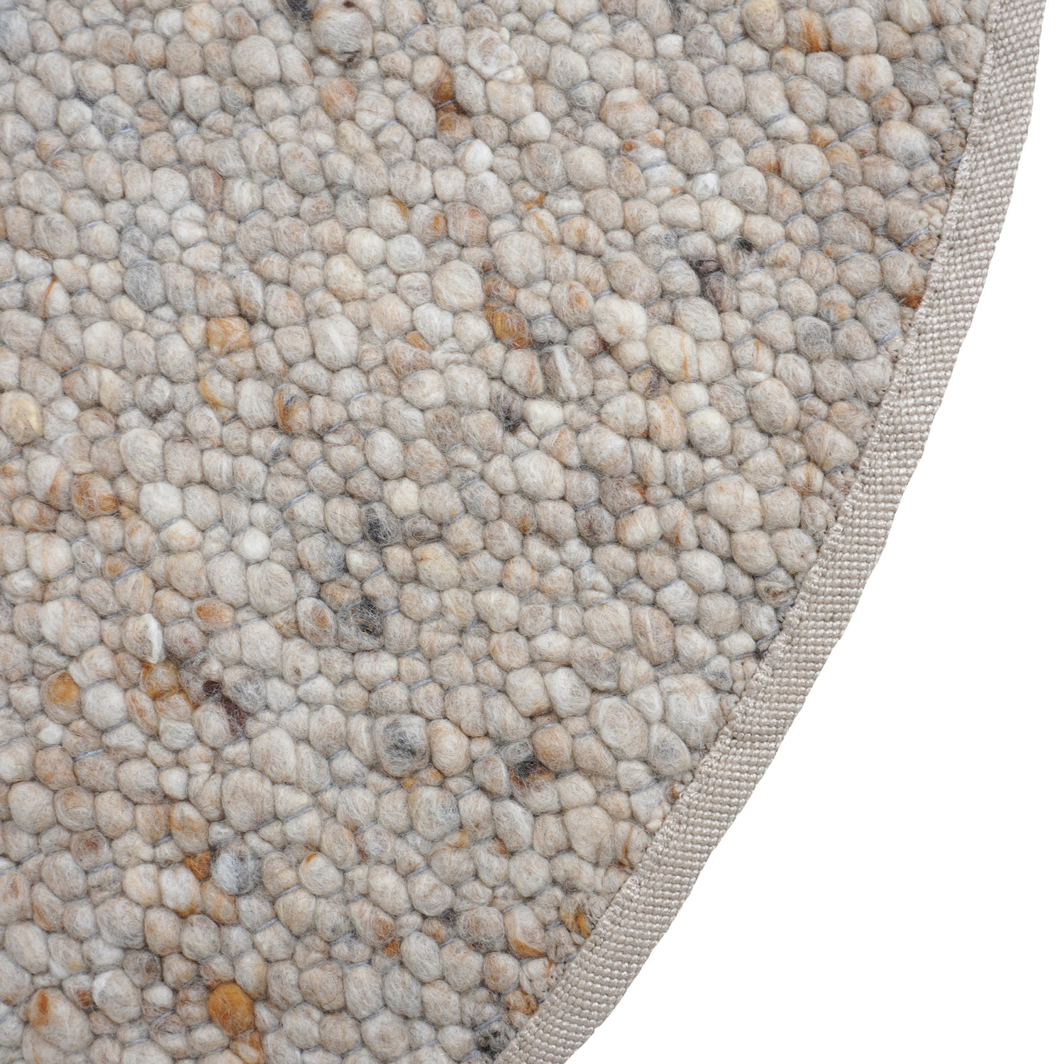 Vloerkleed Stone Licht Beige - Rond