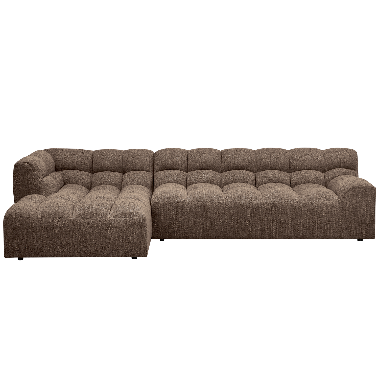 Allure chaise longue links geweven stof naturel melange