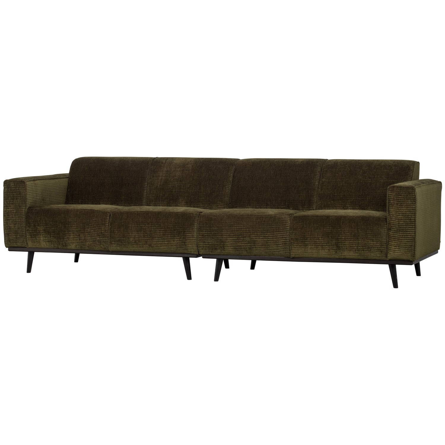 Statement 4-zits bank 280 cm chenille velvet perzikroze