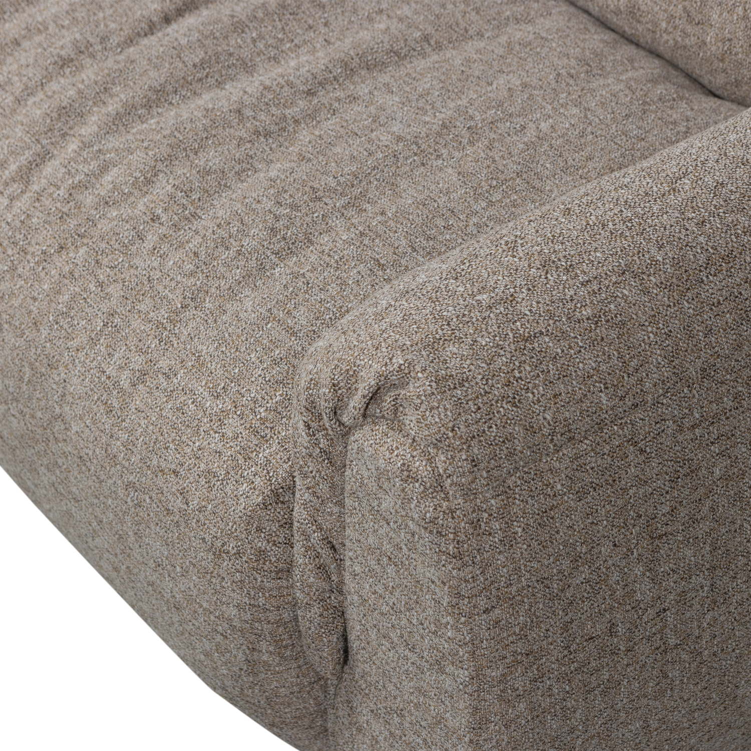 Baggy 1-zits element met arm rechts geweven chenille bruin