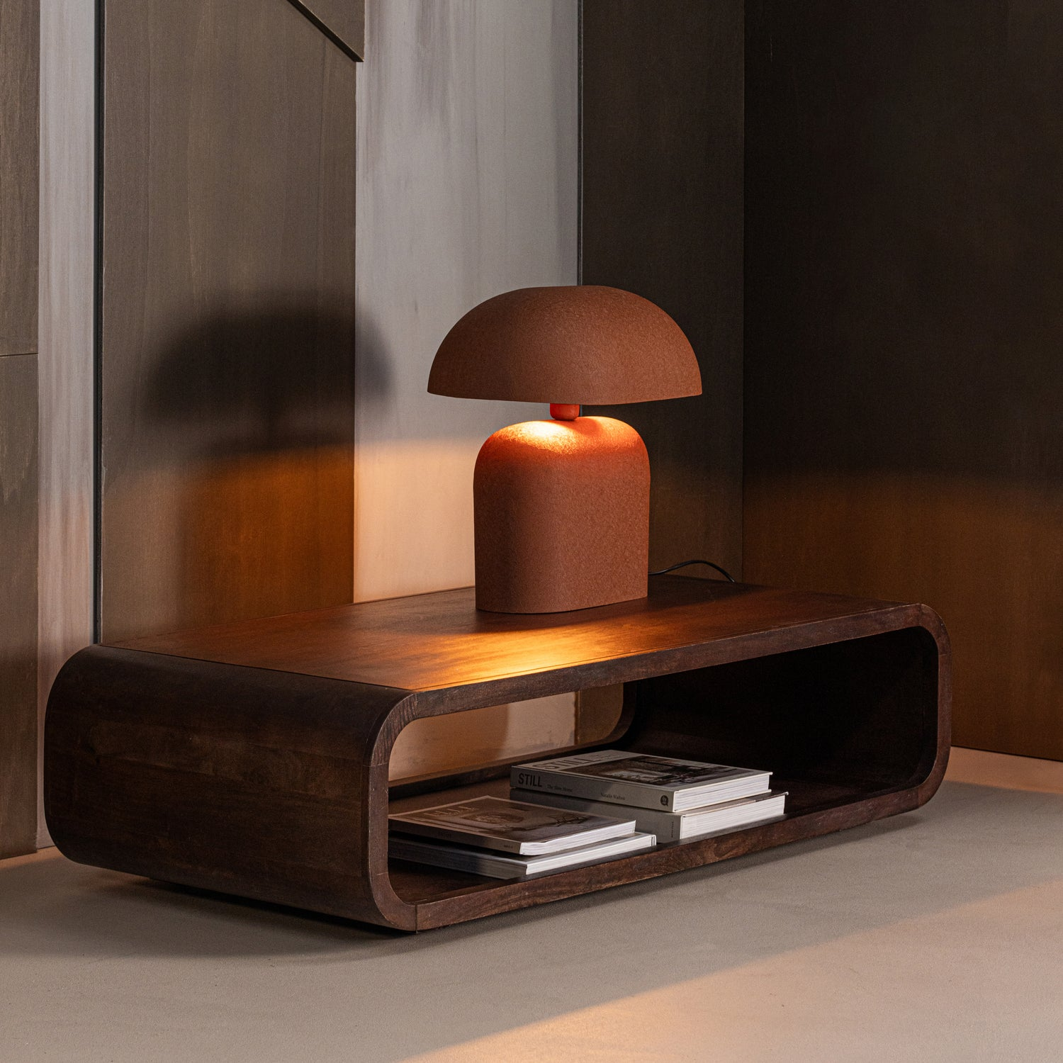 Tilo tafellamp 45x44x32 cm metaal bruin