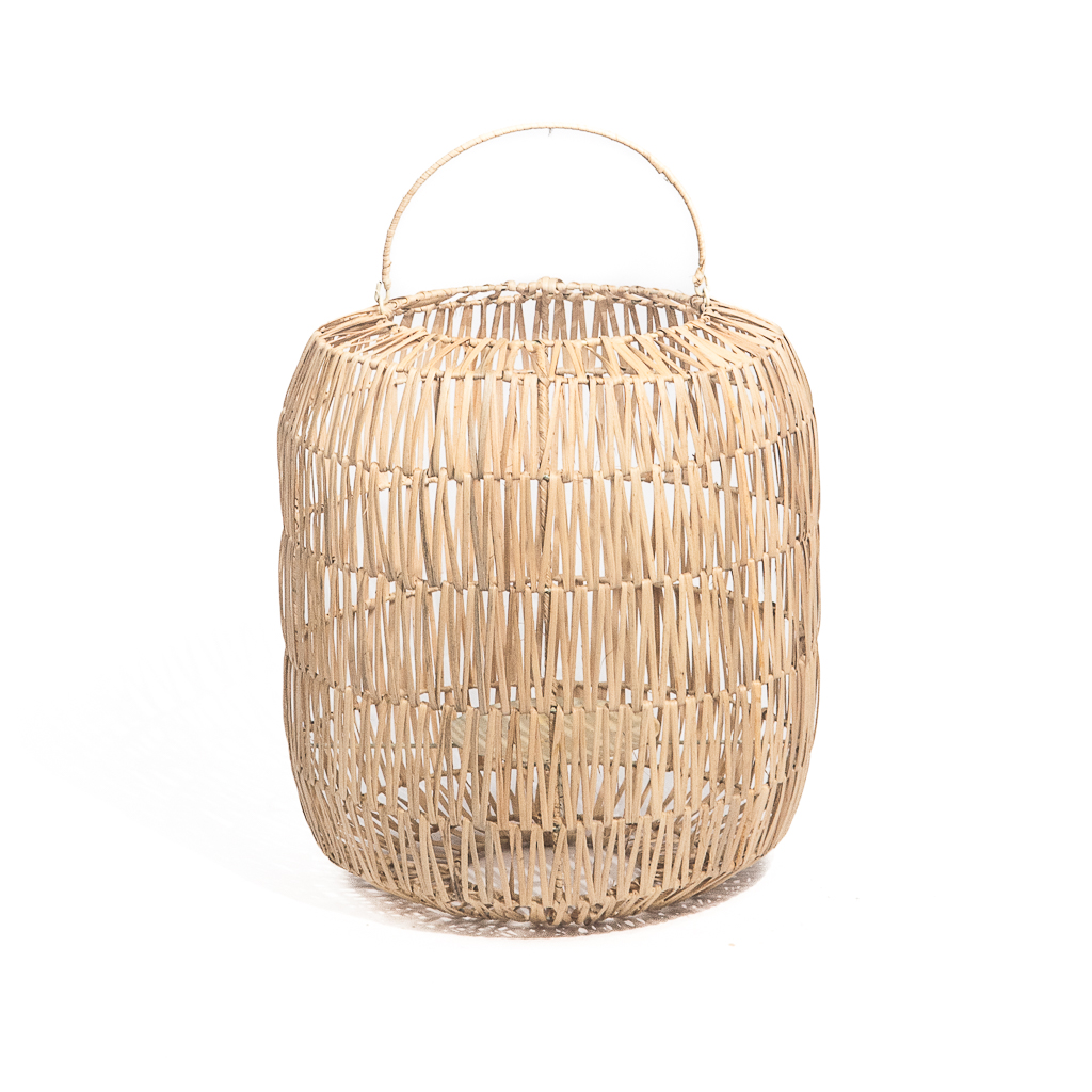 Rotan windlicht / lantaarn