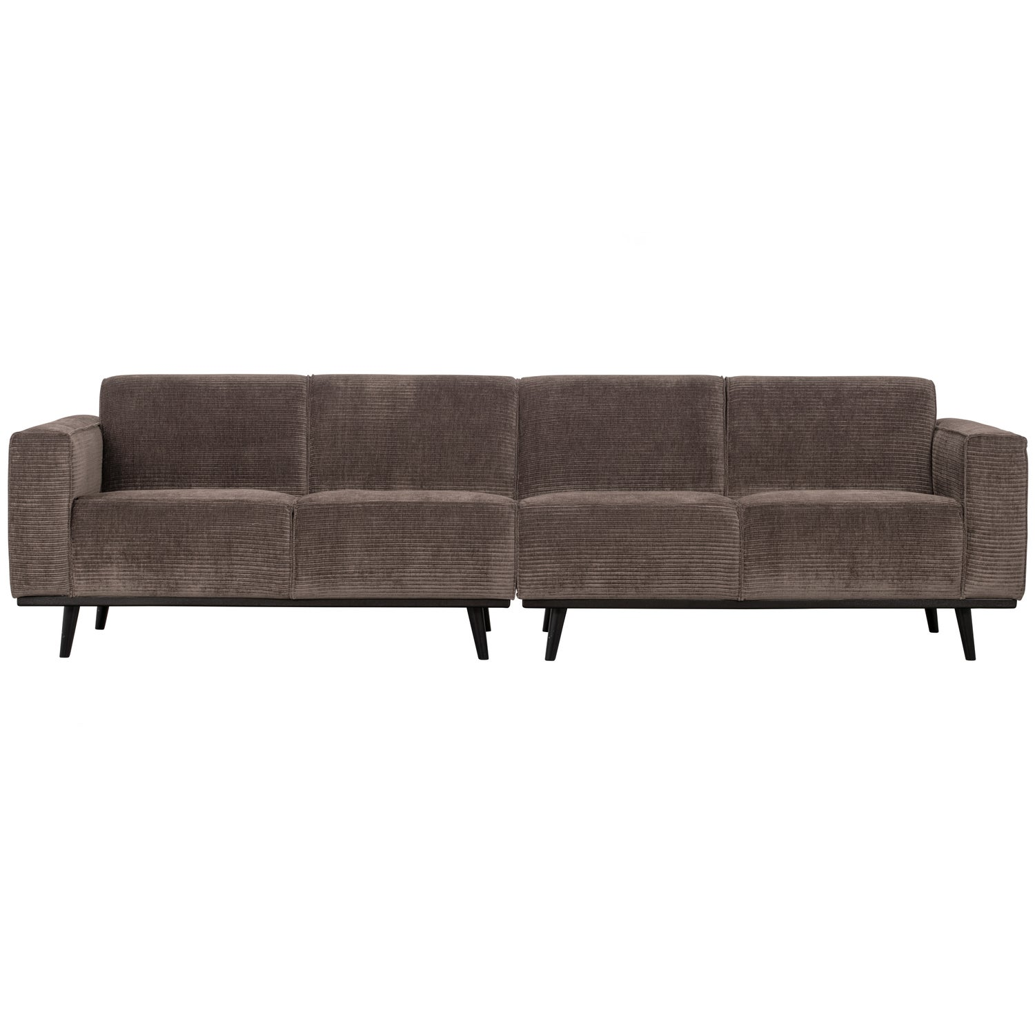 Statement 4-zits bank 280 cm chenille velvet perzikroze