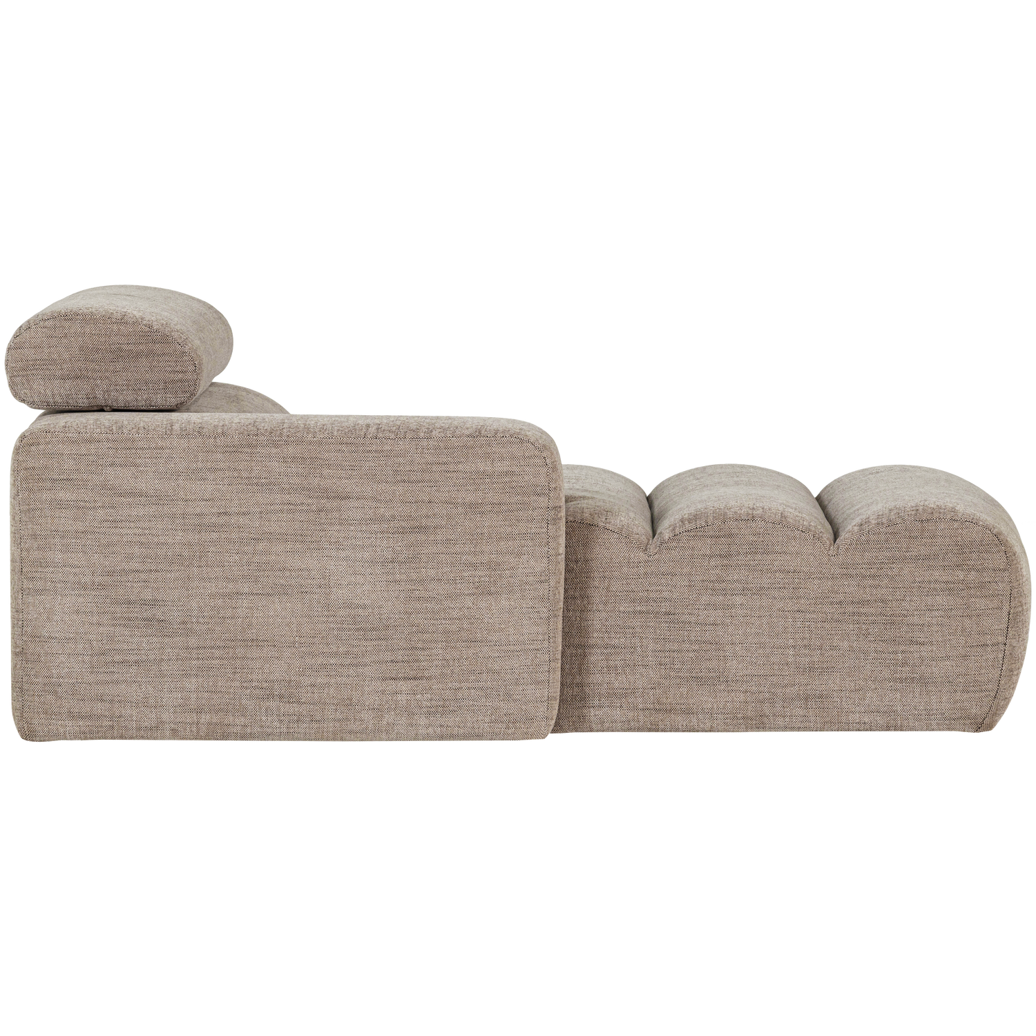 Novi chaise longue element arm links ribstof terra