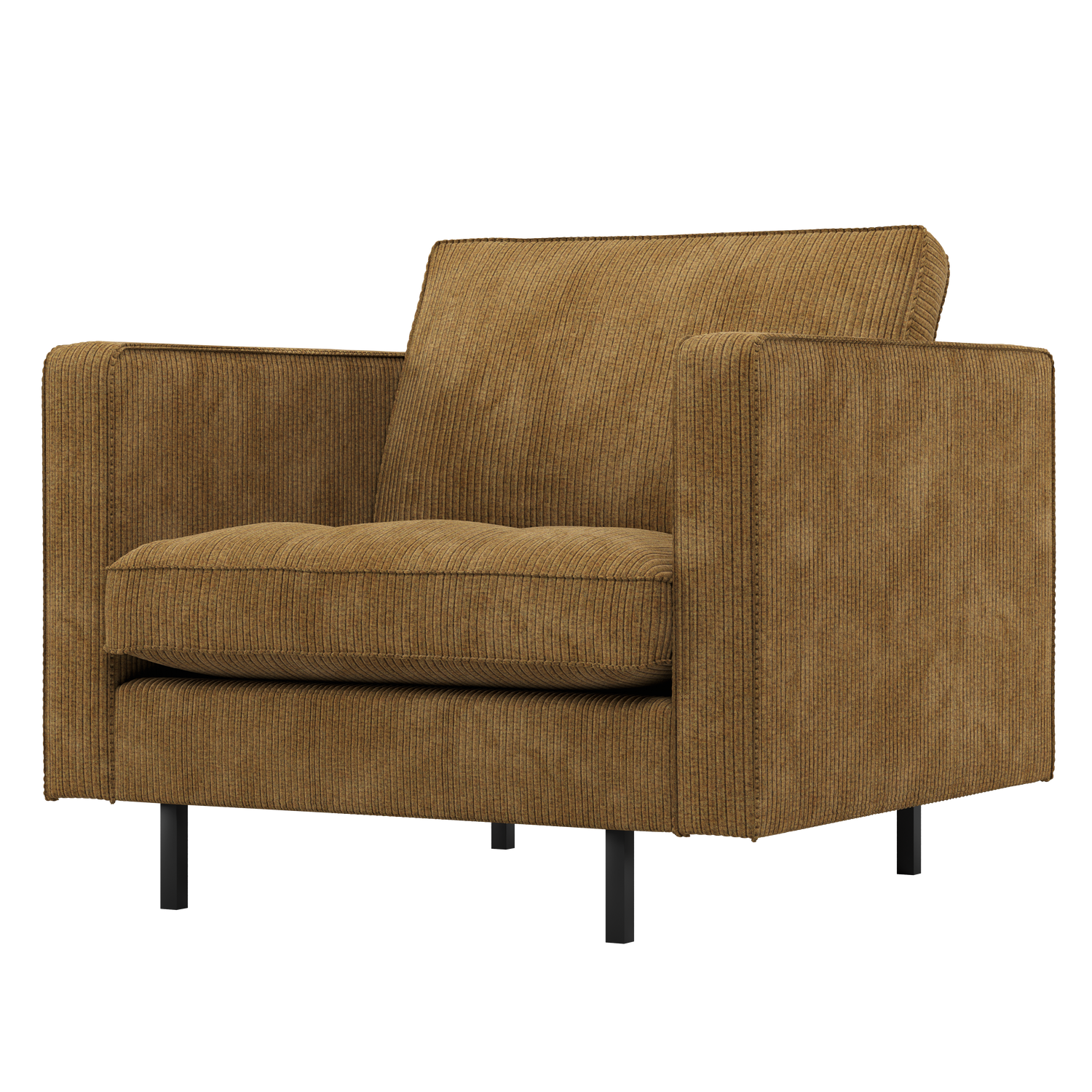 Rodeo classic fauteuil ribstof roestbruin