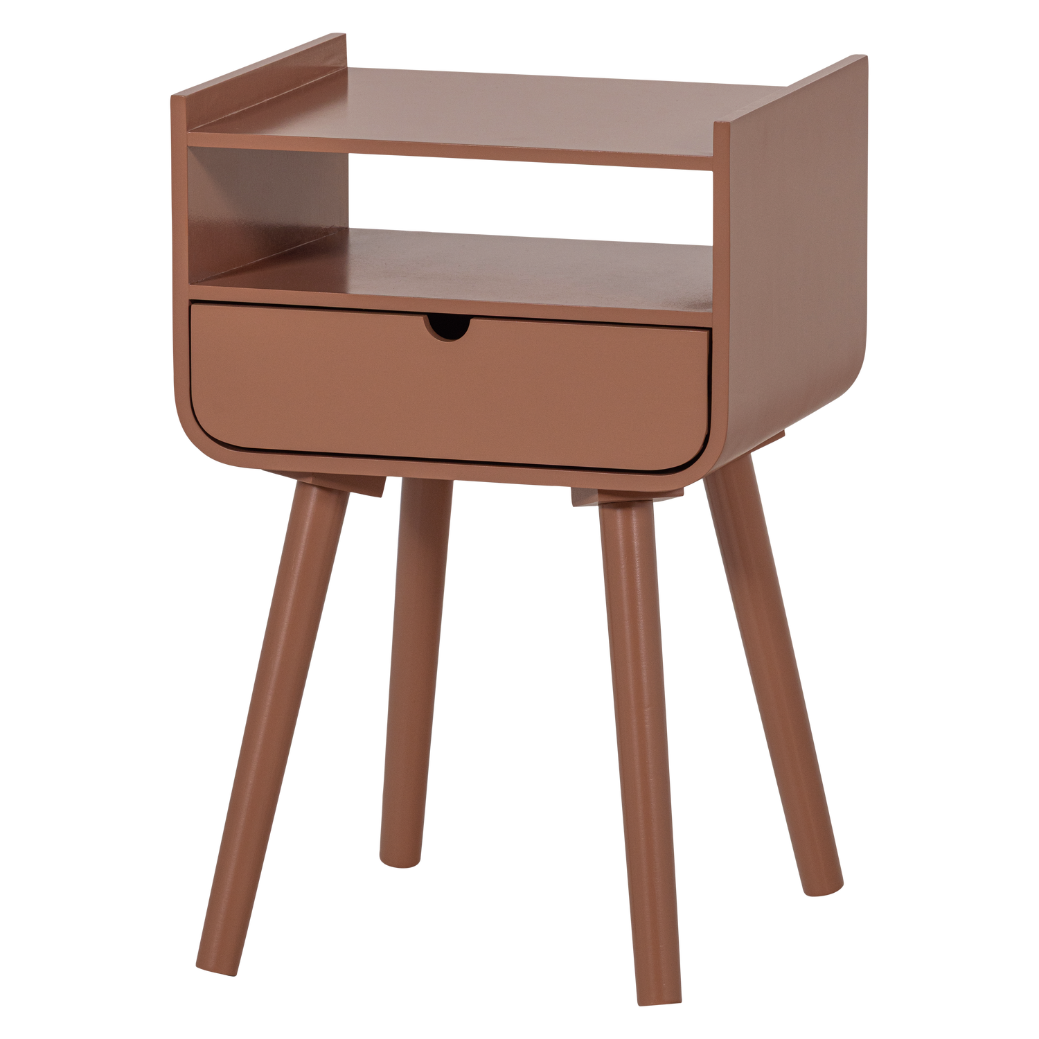 Nils nachtkastje/bijzettafel hout oudroze [fsc]