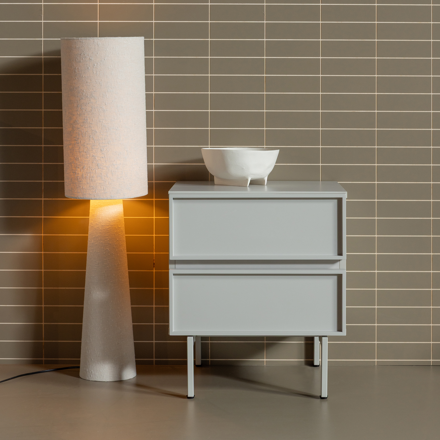 Tours ladekast/nachtkastje 2 lades melamine/mdf naturel