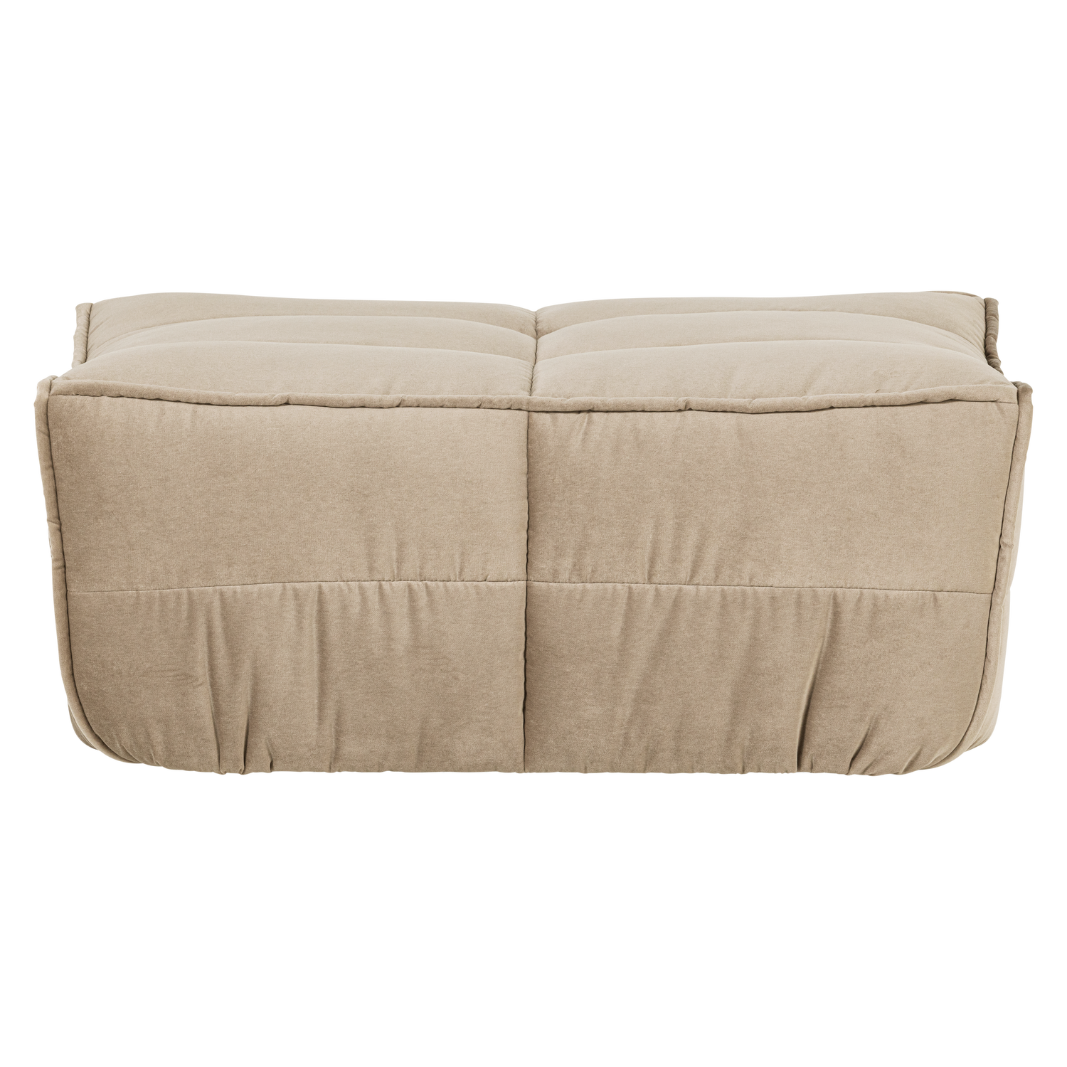 Cluster hocker velvet warm taupe