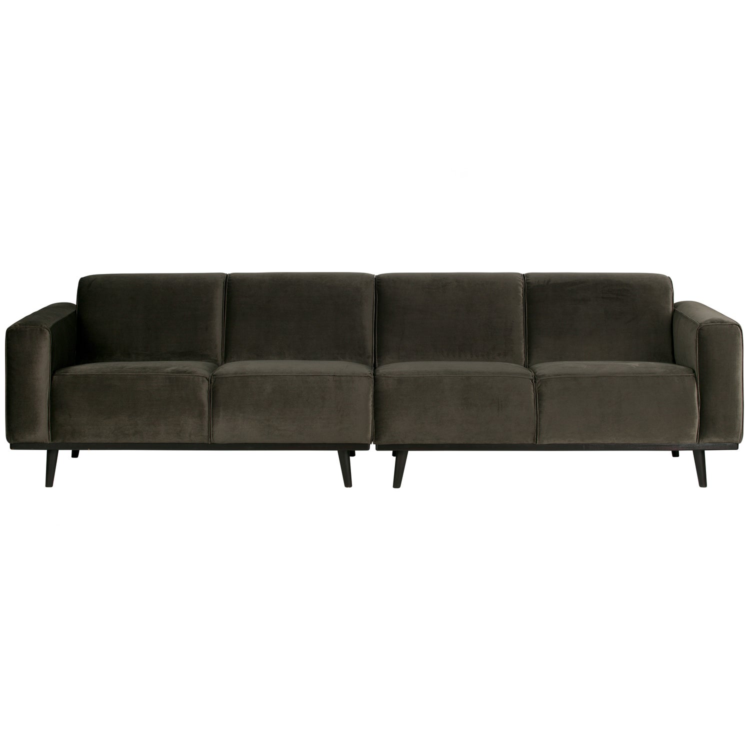 Statement 4-zits bank 280 cm chenille velvet perzikroze