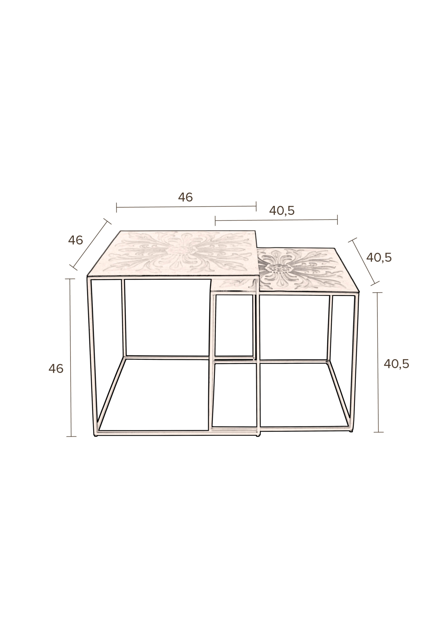 Dutchbone Saffra bijzettafel (set van 2)
