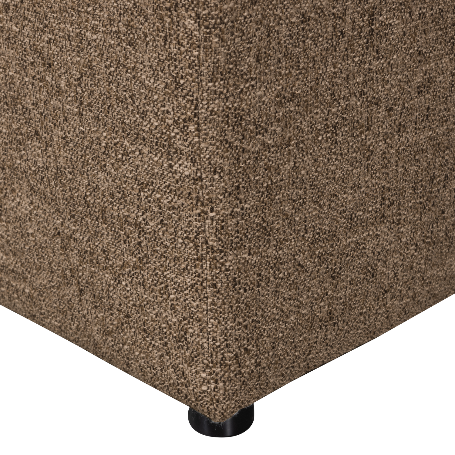 Allure hocker geweven stof donkerbruin melange
