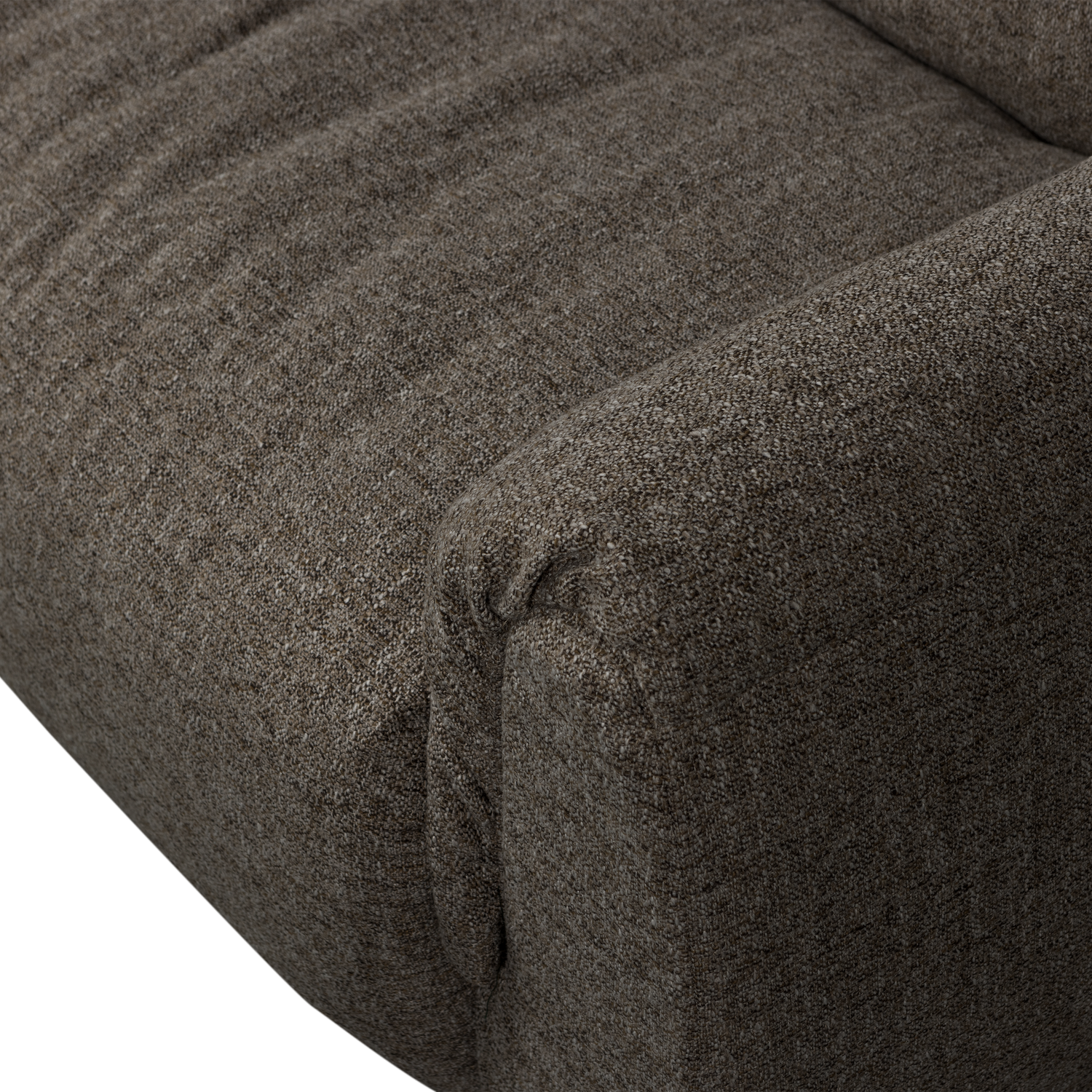 Baggy 1-zits element met arm rechts geweven chenille bruin