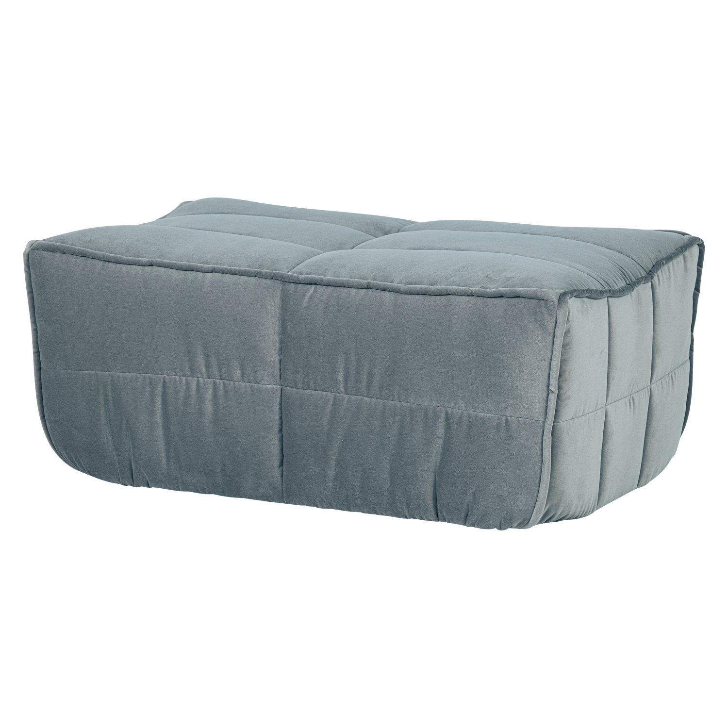 Cluster hocker velvet warm taupe