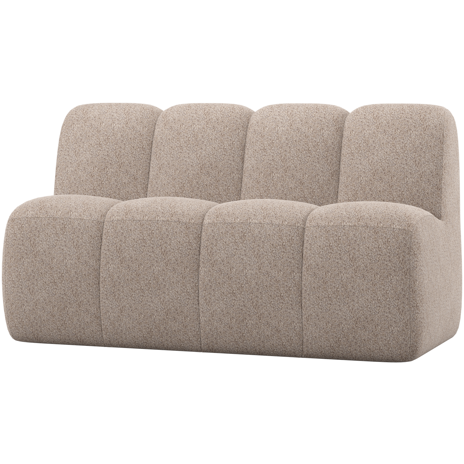 Mojo eetbank 164 cm met rugleuning ribstof roestbruin