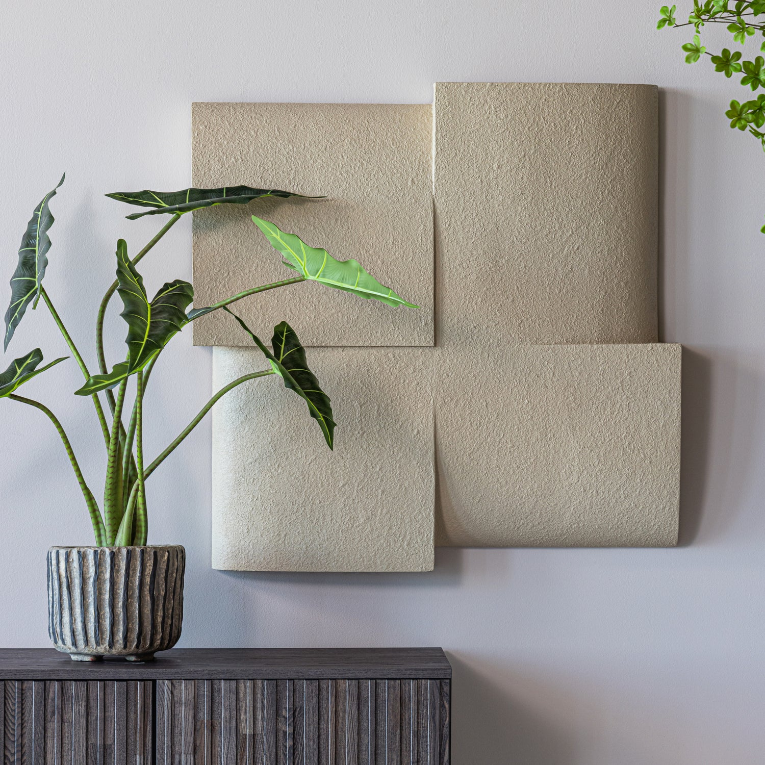 Tide wanddeco betonlook zand