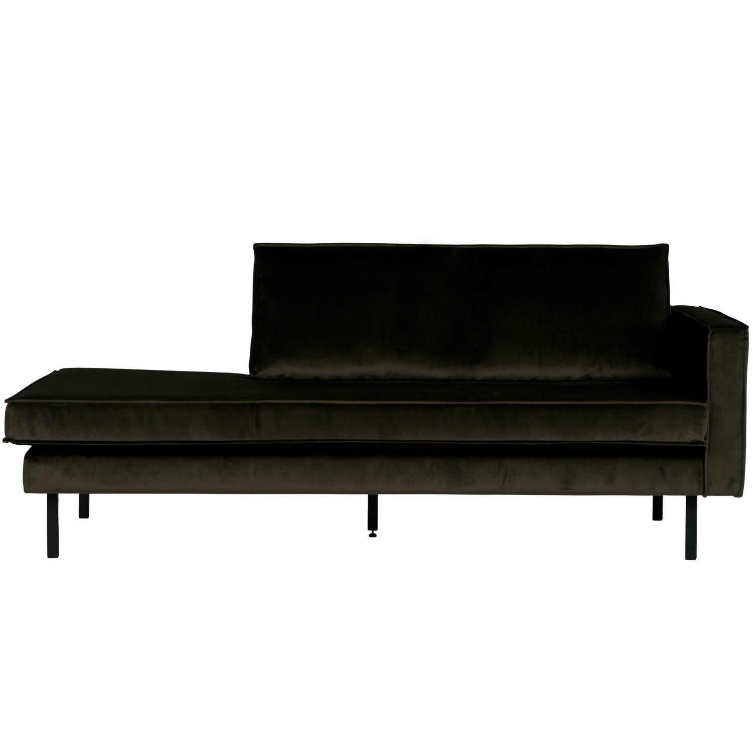 Rodeo daybed rechts ribstof bruin