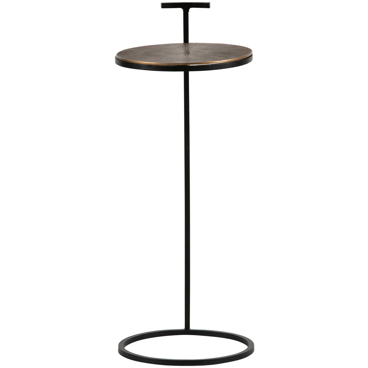 Position bijzettafel metaal antique brass