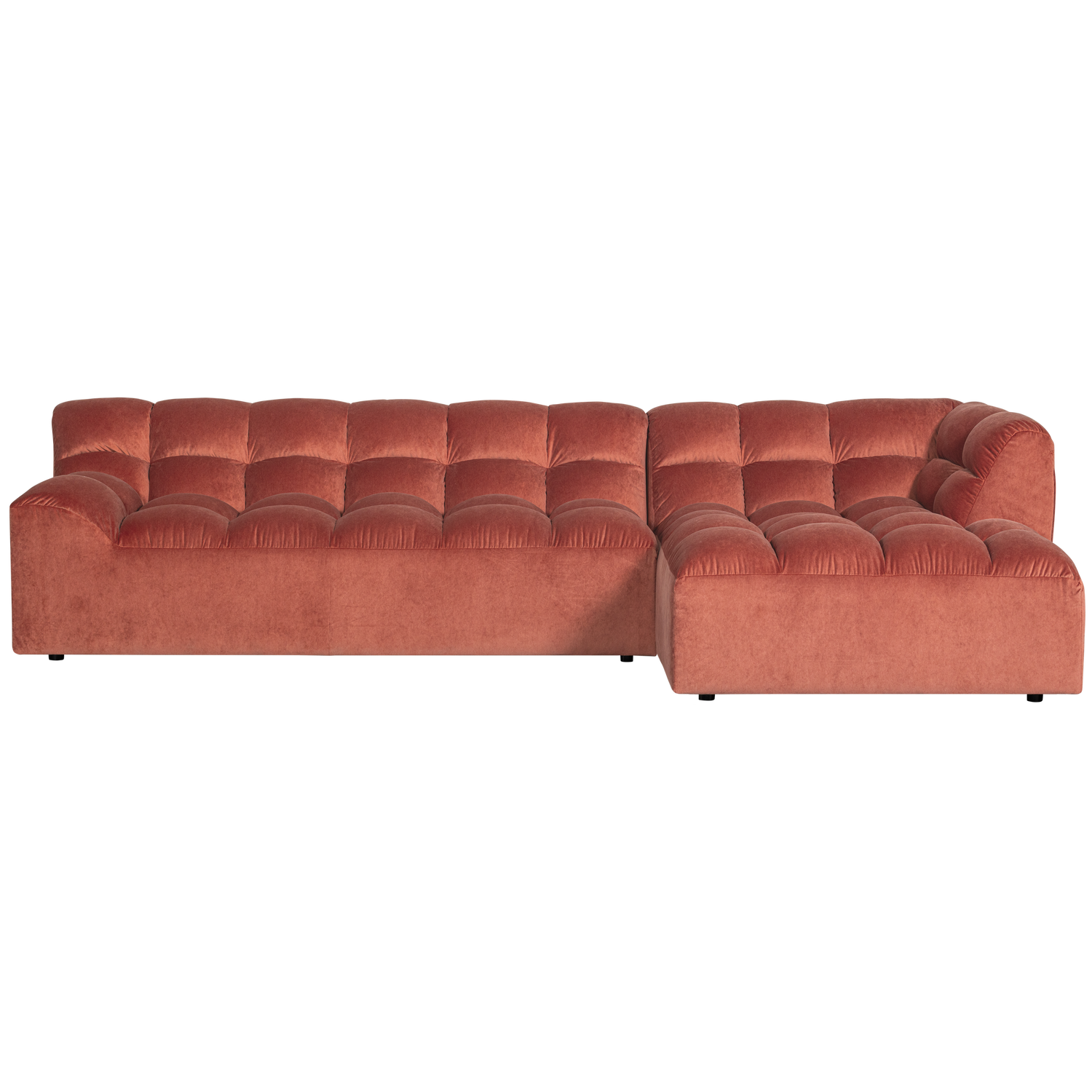Allure chaise longue rechts geweven stof naturel melange