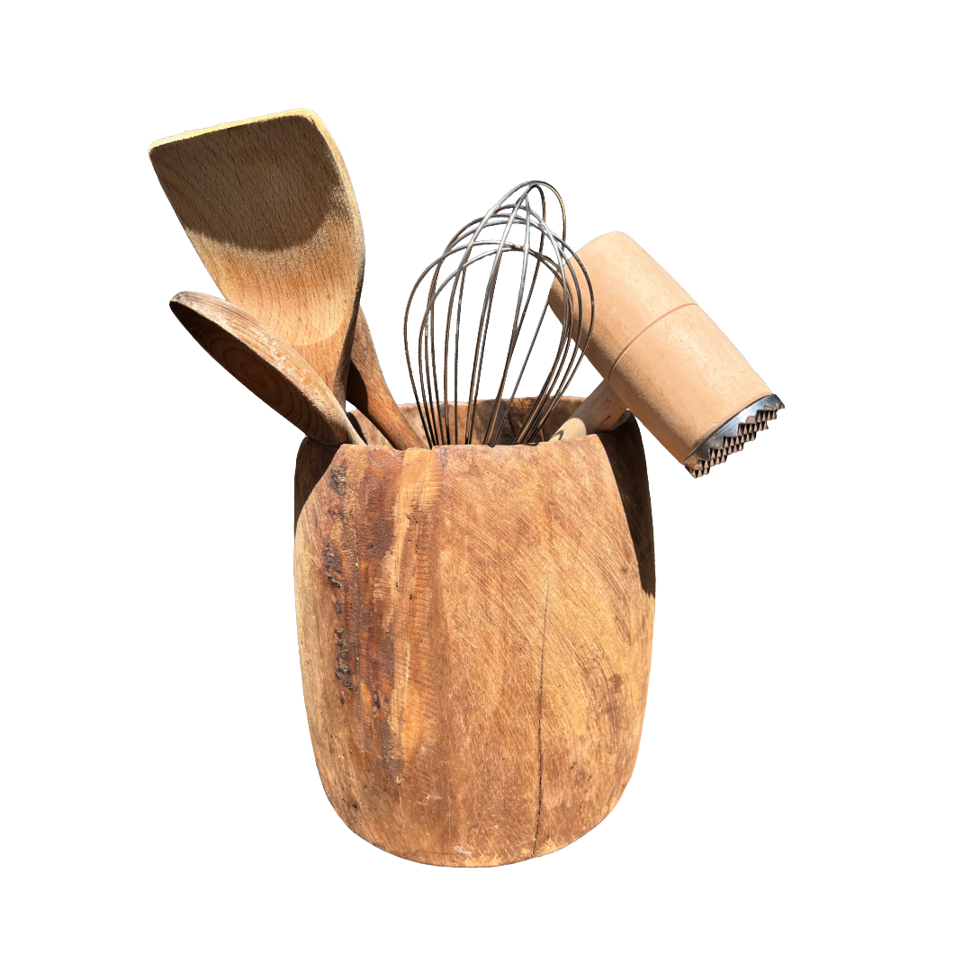 Oude houten pot uniek item