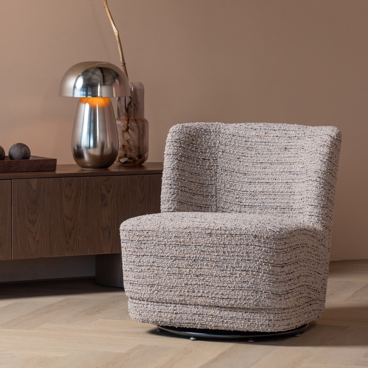 Atty draaifauteuil grove melange grijs [fsc]