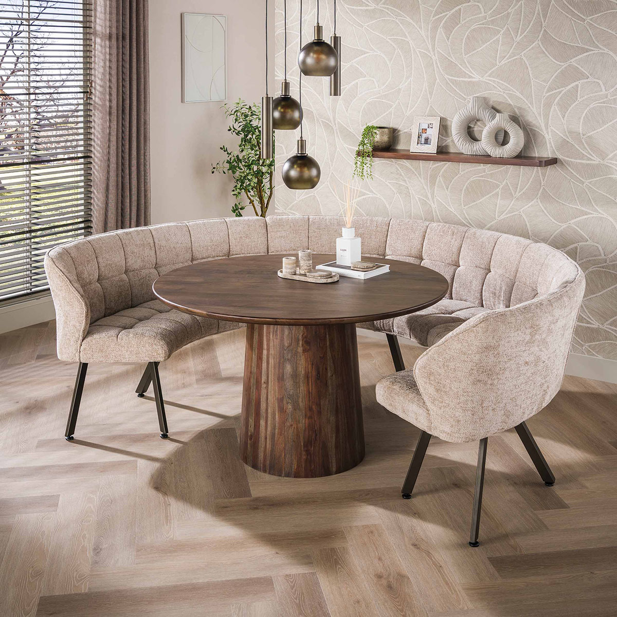 Eetkamerbank Bedford Rond