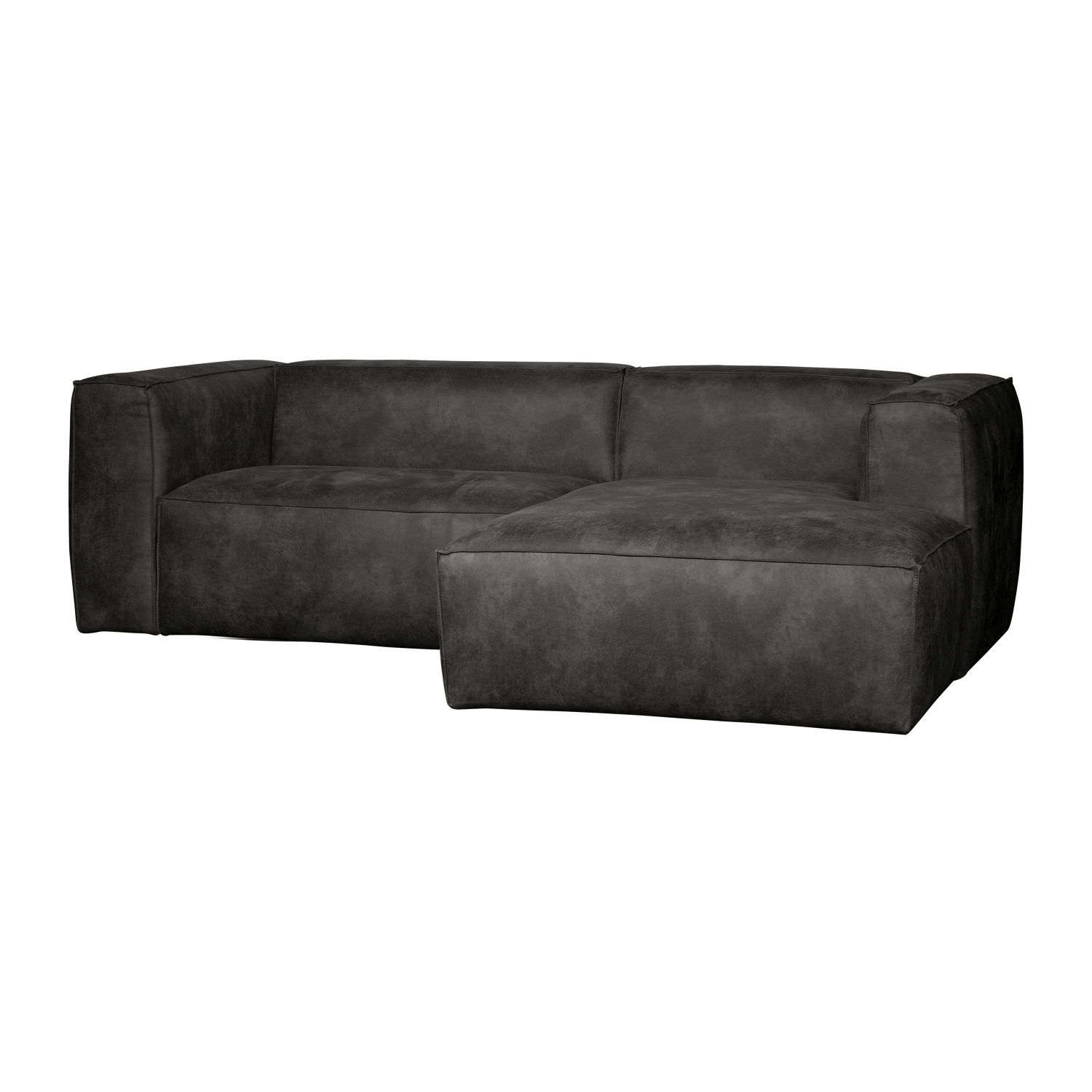 Bean chaise longue bank rechts chenille velvet taupe