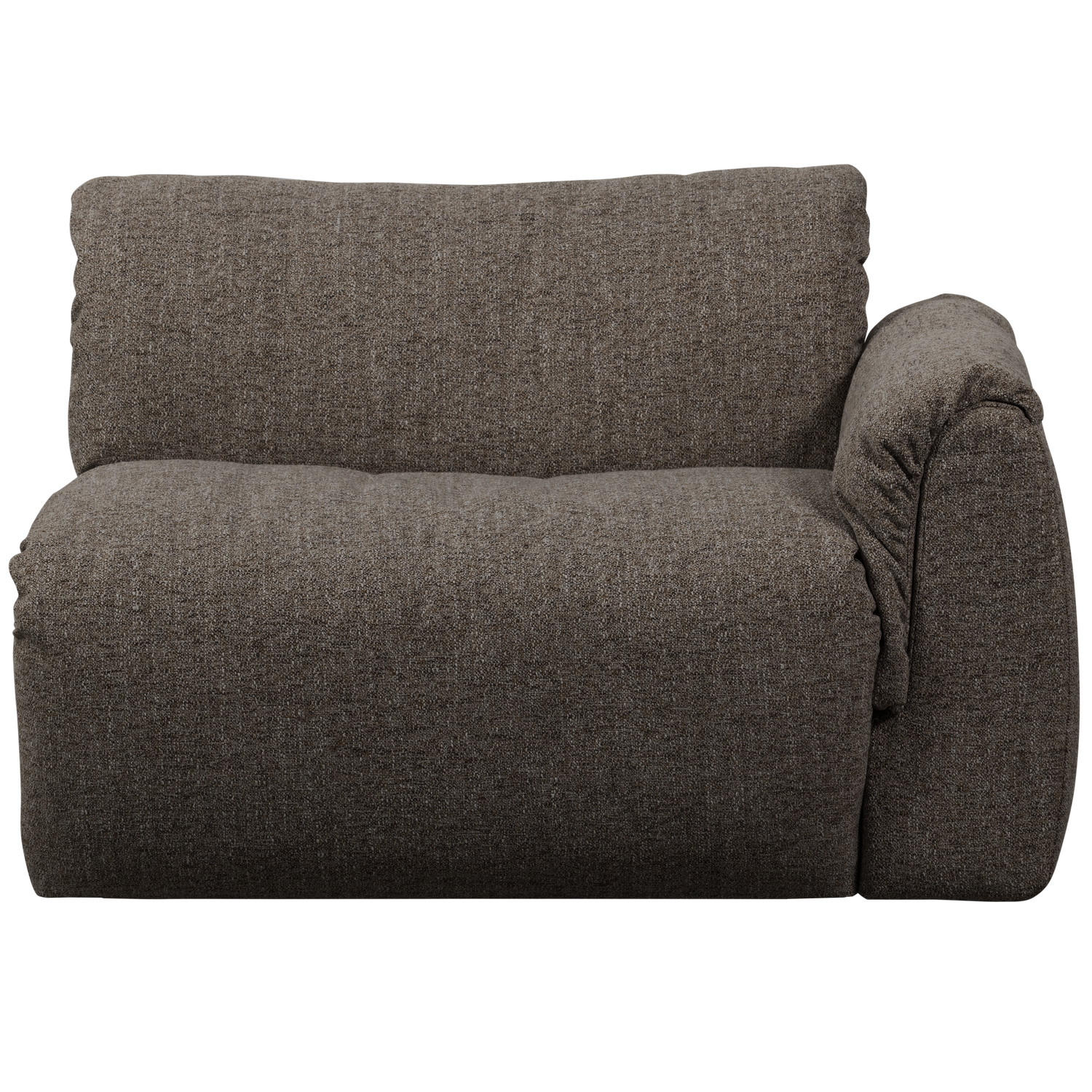 Baggy 1-zits element met arm rechts geweven chenille bruin