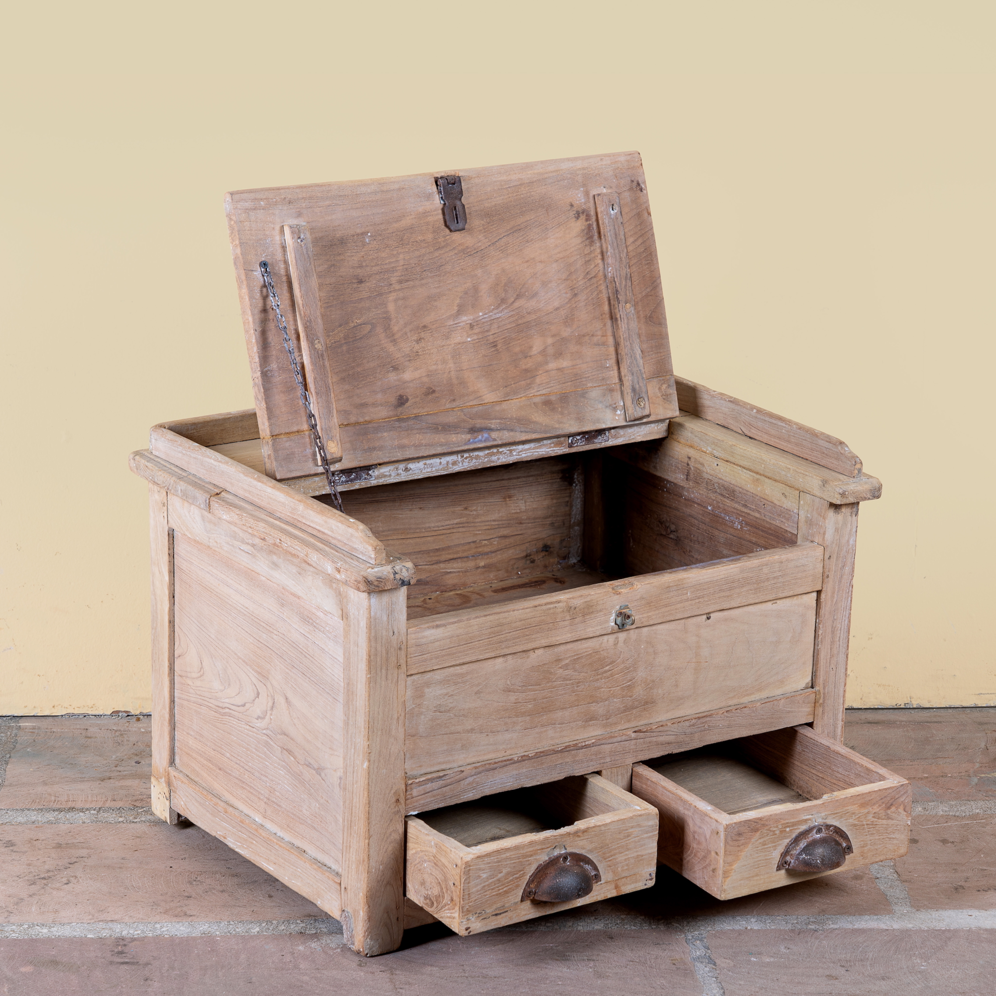 Mivaan - Vintage Teakhouten Box van Oud Hout