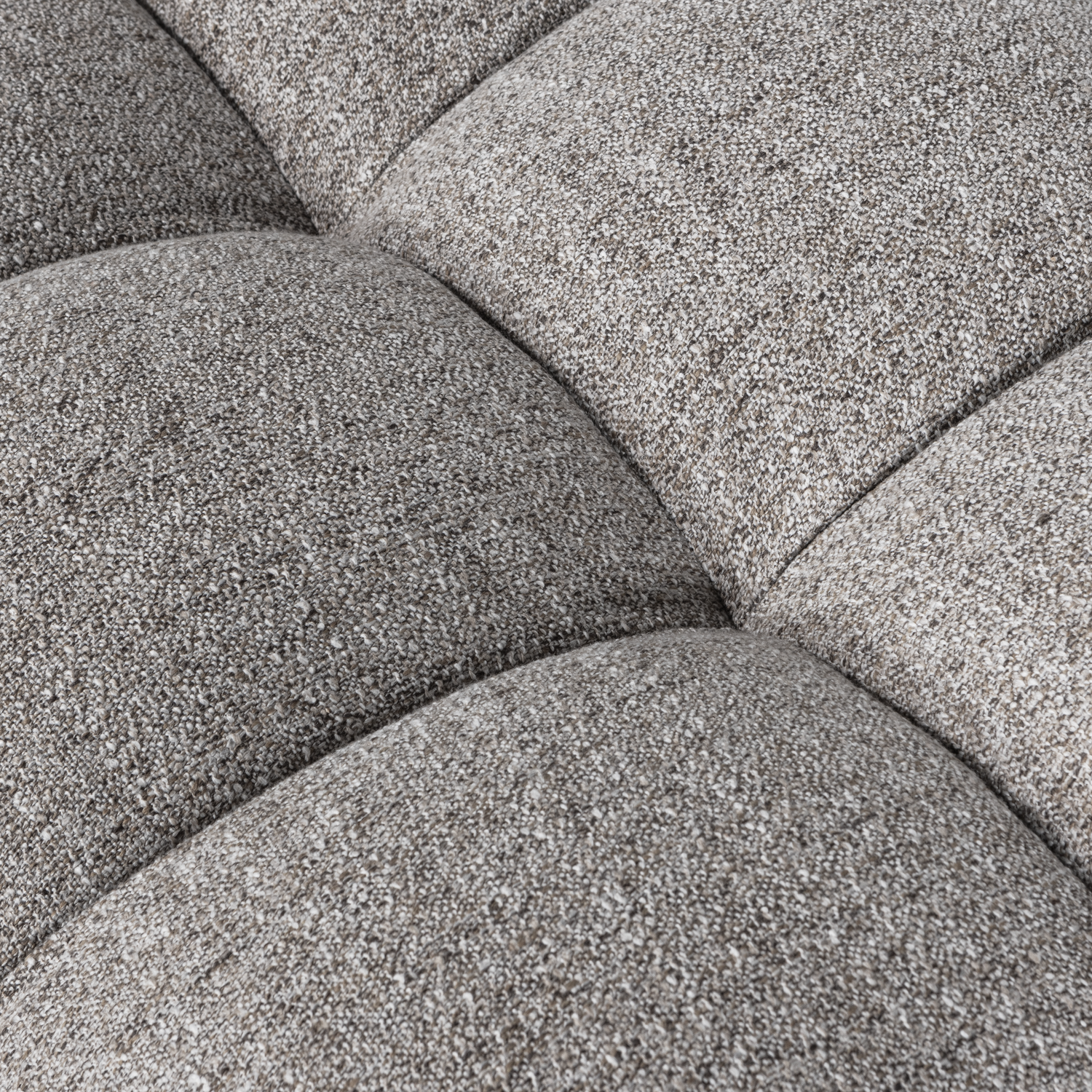 Allure hocker geweven stof donkerbruin melange